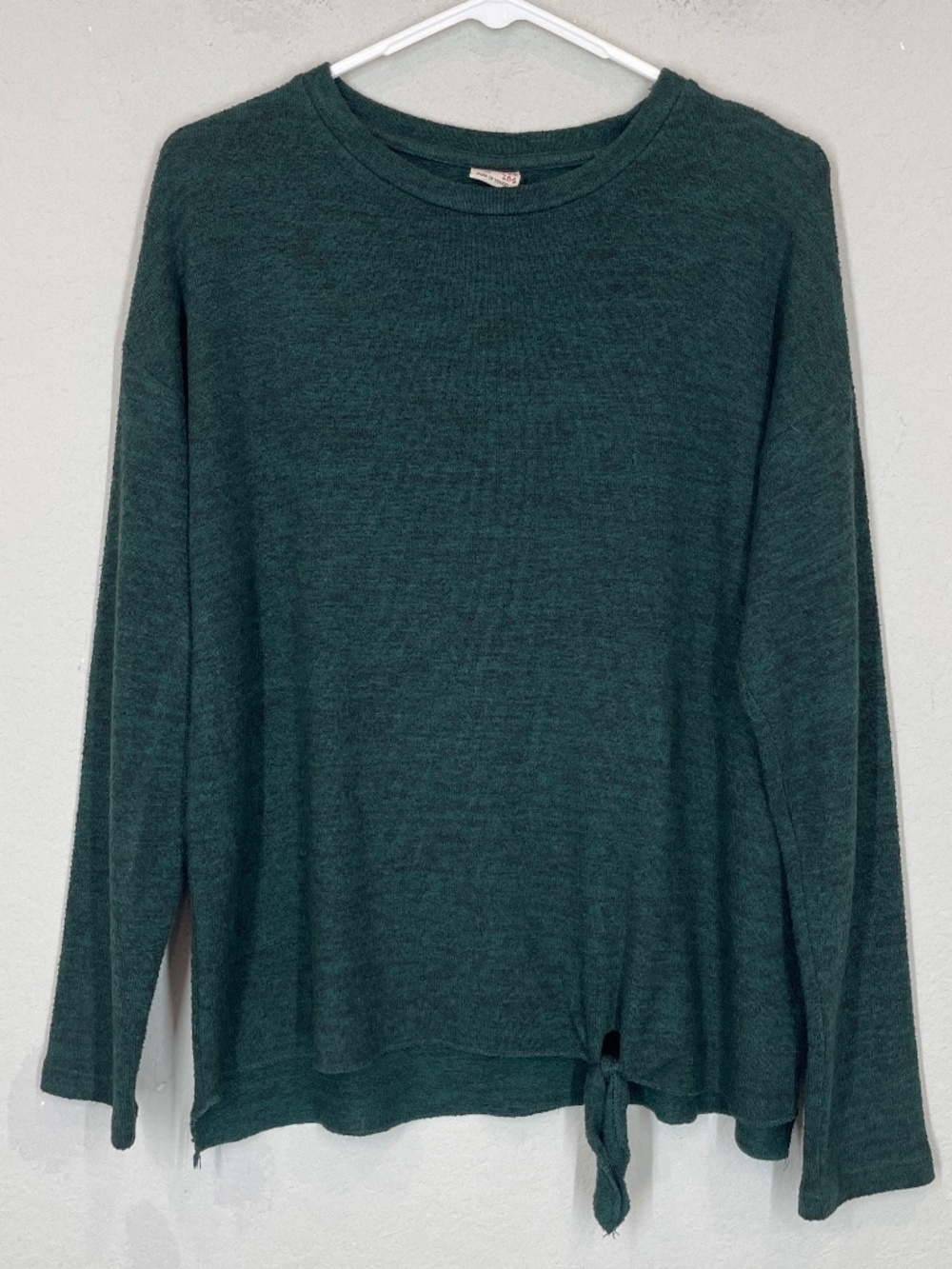 Zara Girls Collection Top Size 13/14 Green Knit Long Sleeve Pullover Stretch